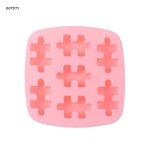 Moules a chocolat en silicone pour enfants, puzzle formes bleu et rose, 2 couleurs, pour la cuisine, ... Moules a chocolat en silicone pour enfants, puzzle formes bleu et rose, 2 couleurs, pour la cuisine, ...