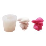 Moule a gteau en silicone en forme de lapin mignon, 1 pice, pour pltre, goutte de colle, savon fait ...