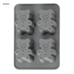 Moules a gelée en silicone pour enfants, ours mignon dessin animé animal chocolat cuisson de gâteaux Moules a gelée en silicone pour enfants, ours mignon dessin animé animal chocolat cuisson de gâteaux