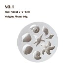 Moule a modlisation en argile plasticine pour enfants, sries cratures de la mer, conque, etoile de ...