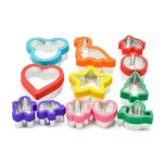 Moule a pain en acier inoxydable pour enfants, ustensile a biscuits, hachoir a lgumes, manche en plastique, ...
