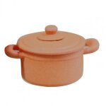 Moule de pr�sentation de pot a soupe en m�tal, miniature de maison de poup�e 1 / 12, accessoire de d�coration ...