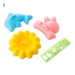 Moule a sushi en forme de dauphin pour enfants, outil a bento en forme de lapin, 4 pièces / ensemble Moule a sushi en forme de dauphin pour enfants, outil a bento en forme de lapin, 4 pièces / ensemble