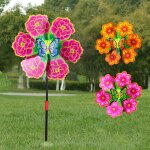 Moulin a vent a fleurs, moulin a vent, pinwheels, maison, jardin, cour, jouets pour enfants, nouveau