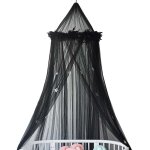 Moustiquaire en forme de dme pour chambre d'enfants, rideau dcoratif avec plumes et etoiles, tente ...