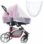 Moustiquaire pour landau avec elastique 140 cm universel