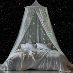 Moustiquaire lit, ciel de lit bebe avec lumineux etoile, moustiquaire lit simple / double, tente de lit ...
