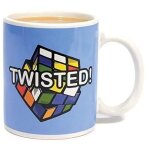 Mug - paladone - rubik's cube twisted - 300 ml - cylindrique - bleu
