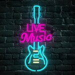 Musique enseigne lumineuse, guitare led neon mural, live music neon sign déco chambre pour studio de ... Musique enseigne lumineuse, guitare led neon mural, live music neon sign déco chambre pour studio de ...