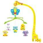 Mvi 4 en 1 berceau musical mobile lit cloche animal bebe hochet support rotatif jouets girafe support ...