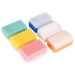 Mvi eponge de bain bebe (6 pieces) rondelle en mousse souple avec bouchon de berceau brosse corps cheveux ...