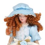 Mvi poupee miniature en porcelaine poupees mignonnes dame victorienne en robe chapeau support semblant ...