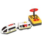 Mvi train electrique telecommande compatible avec le jouet de voie de train en bois
