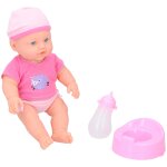 My baby & me poupe bb avec bouteille et pot - poupe qui fait pipi - polyester - rose