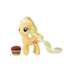 My little pony - poupee - poney jaune applejack - cheveux long - petit poney avec un seau de pomme