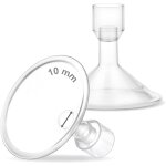 Myfit lot de 2 petits boucliers de 10 mm compatibles avec tire - lait medela personalfit, freestyle, ...