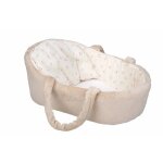Nacelle pour poup�e - arias - collection elegance - beige avec fleurs - coussin inclus - matelas inclus ...