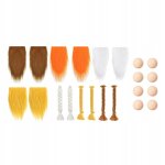 Nain de jardin en fausse fourrure, barbe, nez, poupes naines faites a la main, jouet de style a