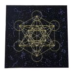 Nappe d'autel pour cartes de tarot cube de mtatron, maillage pour cristaux, astrologie, divination, ...