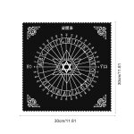 Nappe d'autel pour cartes de tarot avec pendule magique, tapis, pentacle, runes, 30x30 cm,
