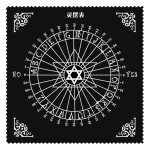 Nappe d'autel pour cartes de tarot avec pendule magique, tapis, pentacle, runes, 30x30 cm,