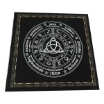 Nappe de cartes de tarot 49x49cm, flanelle, figure gomtrique, divination, tissu d'autel, jeux de socit, ...