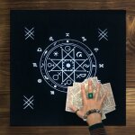 Nappe de cartes de tarot 50x50cm, en tissu velours, astrologie, divination, autel, jeux de socit, cartes ...
