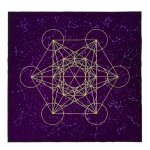 Nappe de cartes de tarots metatrone cub grille de cristal, astrologie divination autel velours tissu ...