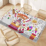 Nappe a colorier pour enfants180 * 90cm nol papier dessin pour enfant diy gant coloriage affiche ...