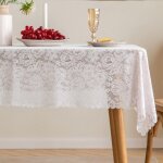 Nappe en dentelle vintage, nappe en dentelle crochet�e, nappe en polyester, d�coration de table pour ...