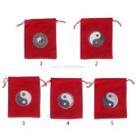 Nappe de divination pendule, tapis de carte runes, nappe de table d'autel, sac de flanelle a cordon de ...