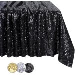 Nappe paillette noire 125x200cm rectangulaire nappe de fête pour noël, pâques, fête d'anniversaire, mariage, ... Nappe paillette noire 125x200cm rectangulaire nappe de fête pour noël, pâques, fête d'anniversaire, mariage, ...