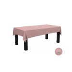 Nappe rectangulaire lino 260x170cm - coloris rose