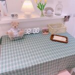 Nappe de table en coton et lin, 1 pièce, couverture de table rectangulaire a carreaux, a motif de grille, ... Nappe de table en coton et lin, 1 pièce, couverture de table rectangulaire a carreaux, a motif de grille, ...