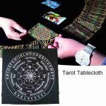 Nappe de table en flanelle, 30x30cm, pour cartes de tarot, pour divination, fournitures artisanales, ...