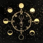 Nappe tarot - nappe'autel de tarot imprimé noir et or, pour les jeux de société et les fêtes Nappe tarot - nappe'autel de tarot imprimé noir et or, pour les jeux de société et les fêtes