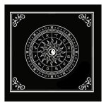 Nappe de tarot pour divination, 50x50cm, 1 pice, pendule, pentacle, runes