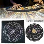 Nappe de tarot de divination, bloc de cartes de tarot, flanelle pentacle runes, pour les passionns
