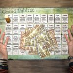 Nappe de tarot en lin 80x59cm, tapis de cartes de divination, pendule, tarot magique, autel, nappe de ...