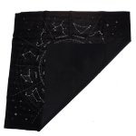 Nappe tarot triple lune pentagramme autel pa�en tissu tarot flanelle etoile divination 12 constellations ...