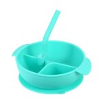Napperon en silicone 1 pi�ce, tapis avec couvercle et paille, r�sistant � la chaleur, assiette alimentaire ...