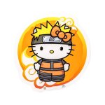 Naruto shippuden x hello kitty - lampe murale led hello kitty naruto 30 cm