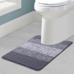 Nbgcm - tapis de toilette ultra doux, tapis wc contour antidrapant tapis de bain lavable en machine, ...