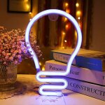 Néons en forme d'ampoule pour décoration murale de chambre, alimentés par piles ou usb, luminaires led ... Néons en forme d'ampoule pour décoration murale de chambre, alimentés par piles ou usb, luminaires led ...