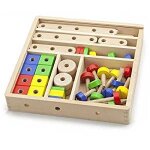 New classic toys - 8285 - jeu d'imitation - outil et etabli - ensemble de construction bois New classic toys - 8285 - jeu d'imitation - outil et etabli - ensemble de construction bois