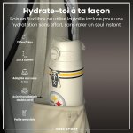 Nfl eagles bouteille d'eau en acier lgre, 600 ml / 20 oz, non isole, etanche, facile a ouvrir, verrouillage ...