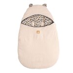 Nid d'ange bébé 5 attaches en velours côtelé et intérieur gaze de coton Nid d'ange bébé 5 attaches en velours côtelé et intérieur gaze de coton