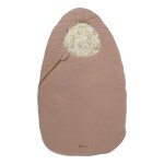 Nid d'ange r�versible uni / motif safari rose blush 0 - 3 mois