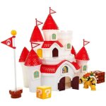 Nintendo super mario mushroom kingdom castle playset, with exclusive 2. 5 bowser figure