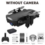 Noir hj03 quadricopt�re pliable drone sans cam�ra hd cam�ra mini rc drone photographie a�rienne jouet ...